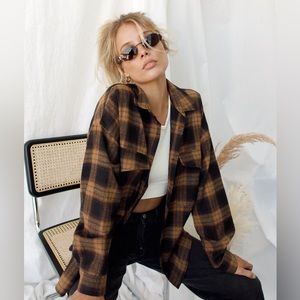 12th Tribe Fireside Mocha Plaid Flannel
